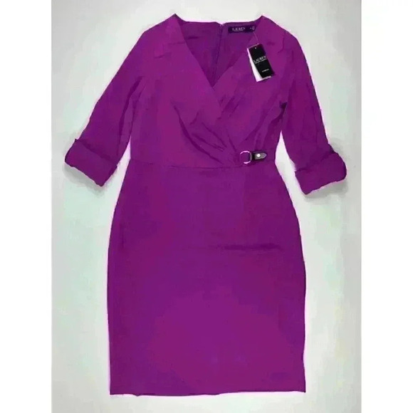 Lauren Ralph Lauren Dresses & Skirts - NEW! Lauren Ralph Lauren Women's 8 Buckle-Trim Georgette Shirtdress NWT $165